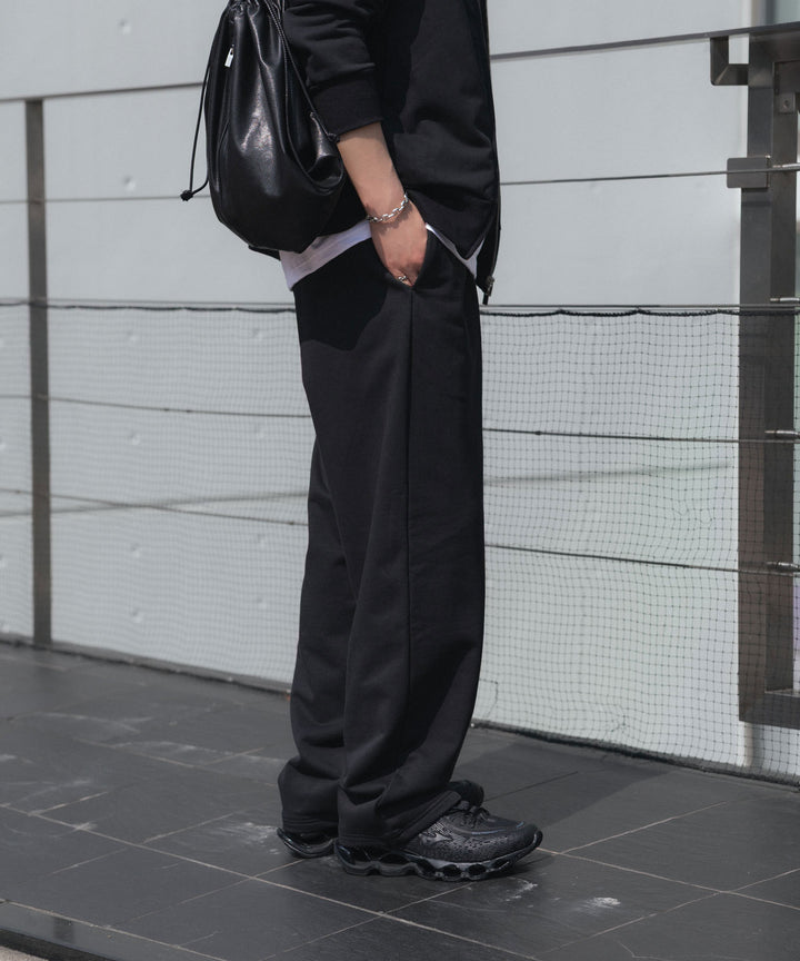 ATTACHMENT アタッチメントのCO STRETCH TERRY 1TUCK EASY TROUSERS - BLACKの公式通販サイトsession福岡セレクトショップ