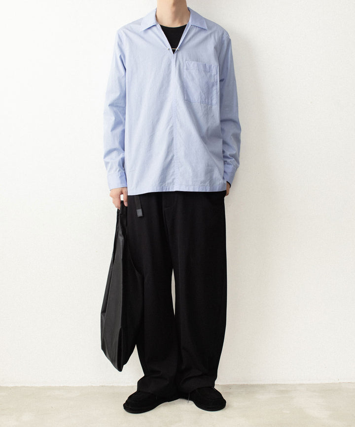 ATTACHMENT アタッチメントの140/2 GIZA BROAD PIERCED L/S SHIRT - L.BLUEの公式通販サイトsession福岡セレクトショップ