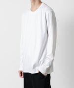 画像をギャラリービューアに読み込む, ATTACHMENT アタッチメントのCOTTON DOUBLE FACE SLIM FIT L/S TEE - WHITE  公式通販サイトsession福岡セレクトショップ
