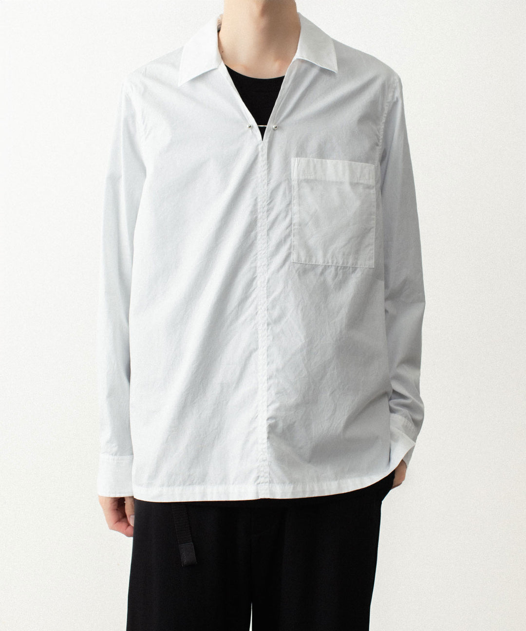 ATTACHMENT アタッチメントの140/2 GIZA BROAD PIERCED L/S SHIRT - WHITEの公式通販サイトsession福岡セレクトショップ