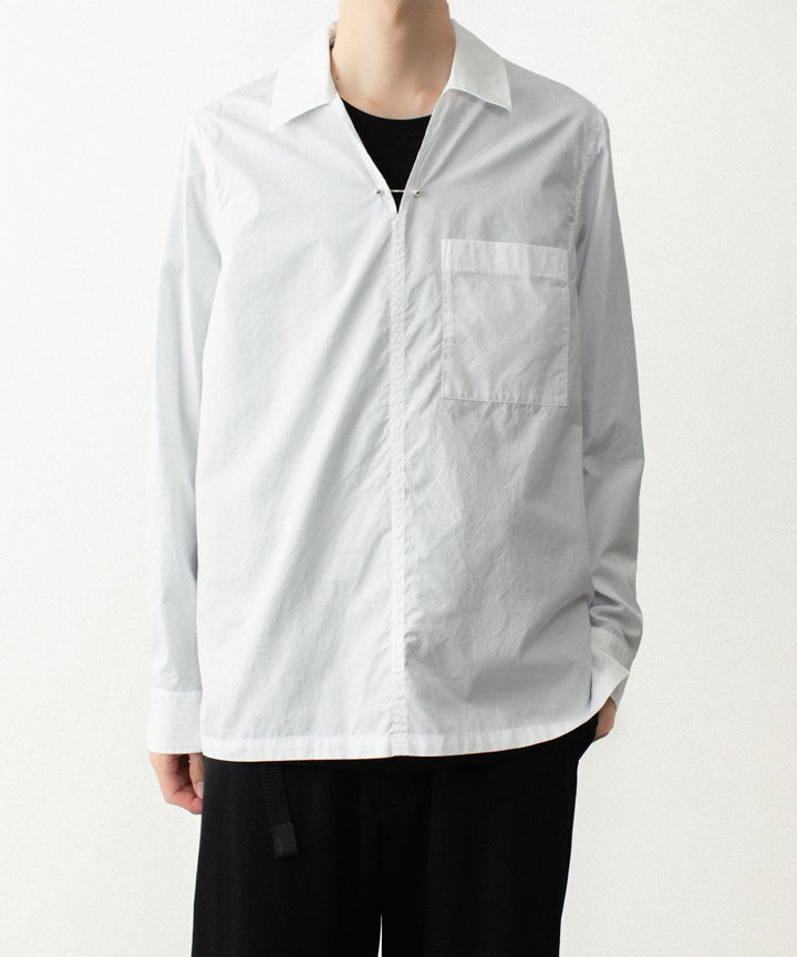 ATTACHMENT アタッチメントの140/2 GIZA BROAD PIERCED L/S SHIRT - WHITEの公式通販サイトsession福岡セレクトショップ