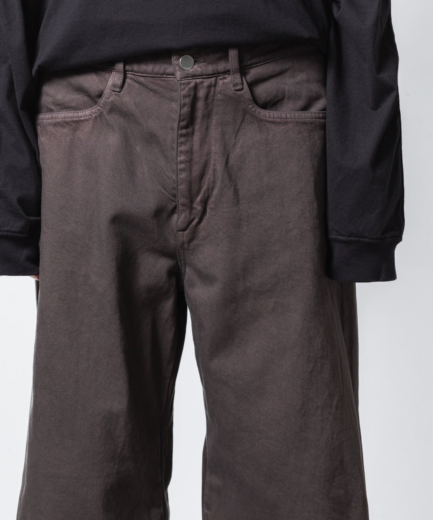 VEIN ヴェインの11OZ DENIM CUT OFF BAGGY TROUSERS - D.BROWNの公式通販サイトsession福岡セレクトショップ