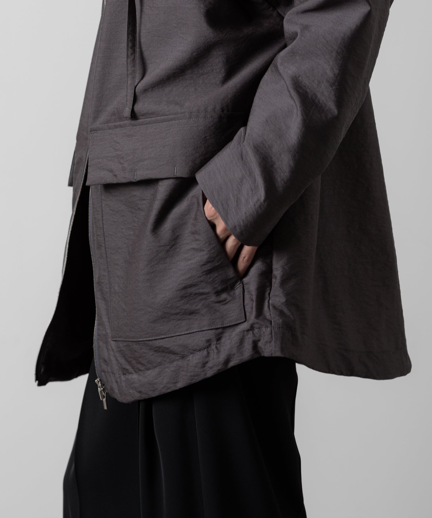 ATTACHMENT アタッチメントのWO/NY VOILE ZIP UP HOODED JACKET - GRAY 公式通販サイトsession福岡セレクトショップ