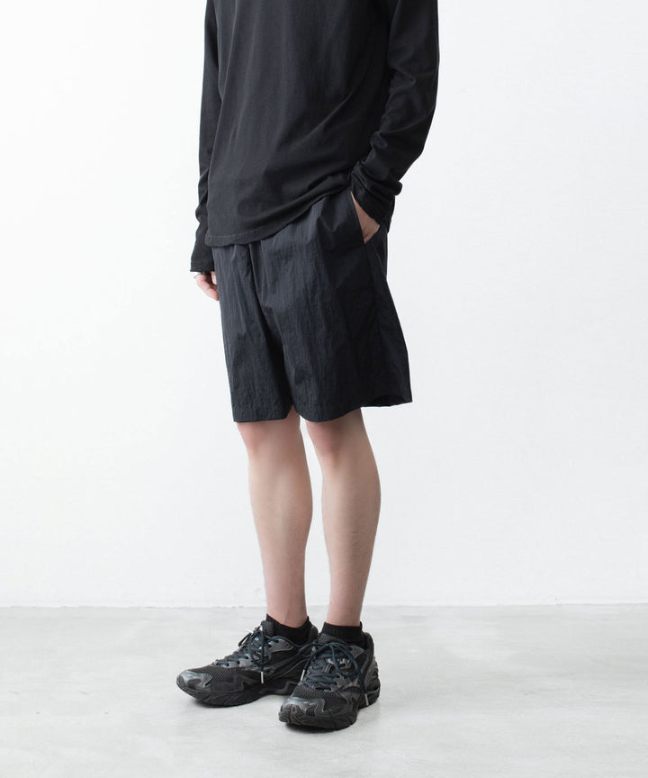 ATTACHMENT アタッチメントのNY TAFFETA SHORTS - BLACKの公式通販サイトsession福岡セレクトショップ
