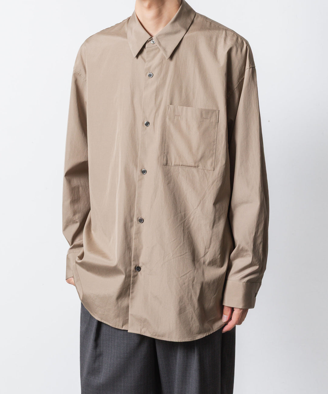 ATTACHMENT アタッチメントの140/2 GIZA BROAD L/S SHIRT - CAMELの公式通販サイトsession福岡セレクトショップ