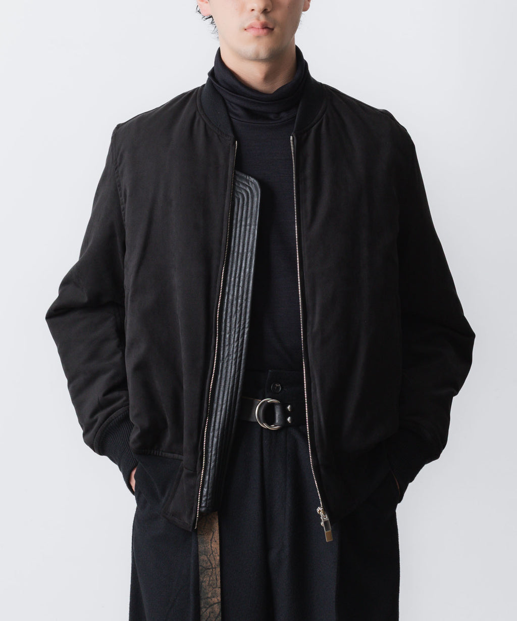 VEIN ヴェインのSYNTHETIC SUEDE LEATHER BOMBER JKT - BLACKの公式通販サイトsession福岡セレクトショップ
