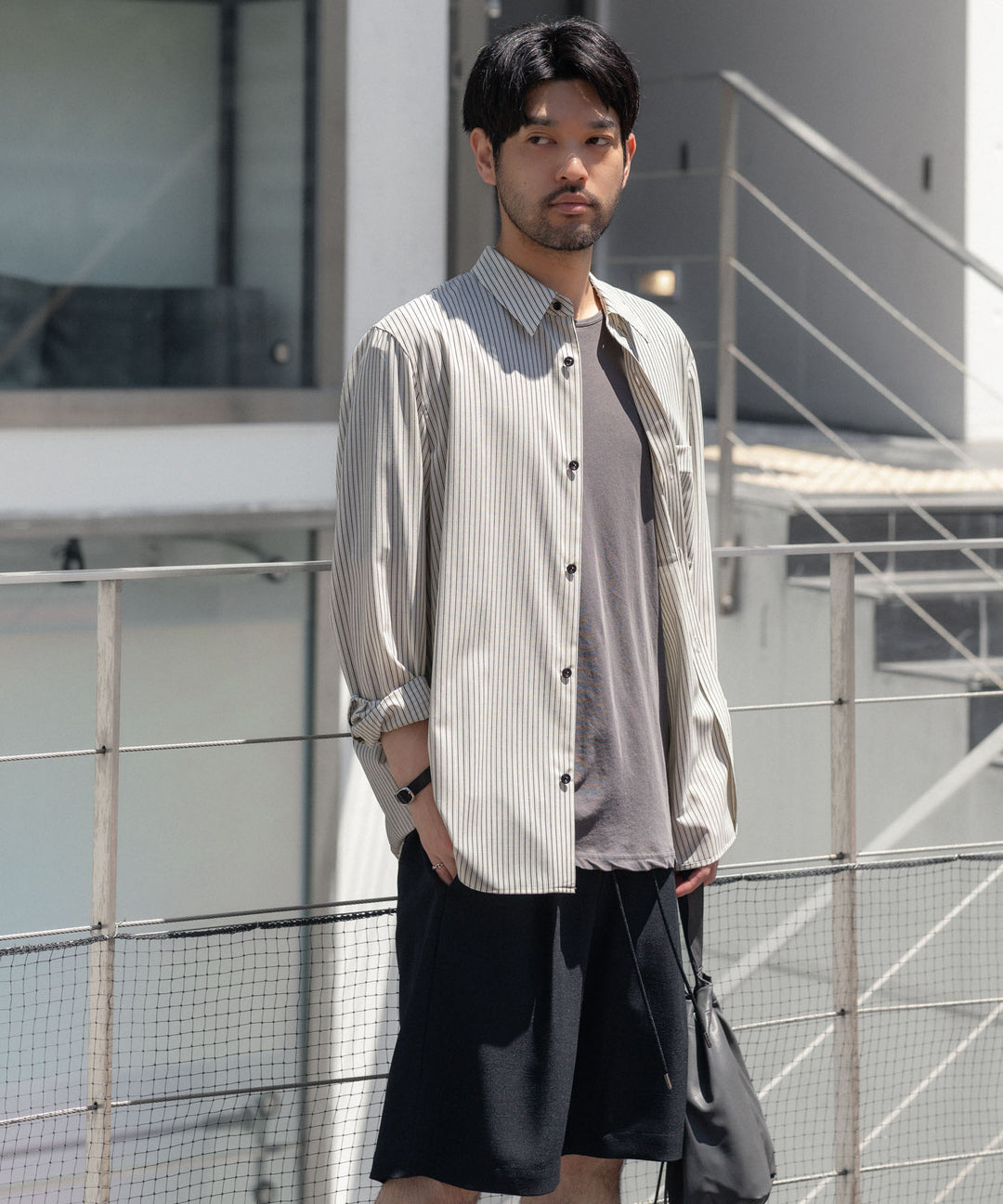 ATTACHMENT アタッチメントの100/3 HIGH TWIST JERSEY SLIM FIT S/S TEE - GRAYの公式通販サイトsession福岡セレクトショップ