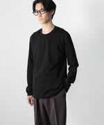 画像をギャラリービューアに読み込む, ATTACHMENT アタッチメントのCOTTON DOUBLE FACE SLIM FIT L/S TEE - BLACKの公式通販サイトsession福岡セレクトショップ
