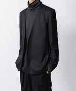 画像をギャラリービューアに読み込む, ATTACHMENT アタッチメントのT/W/SI STRETCH GABARDINE COLLARLESS JKT - BLACKの公式通販サイトsession福岡セレクトショップ
