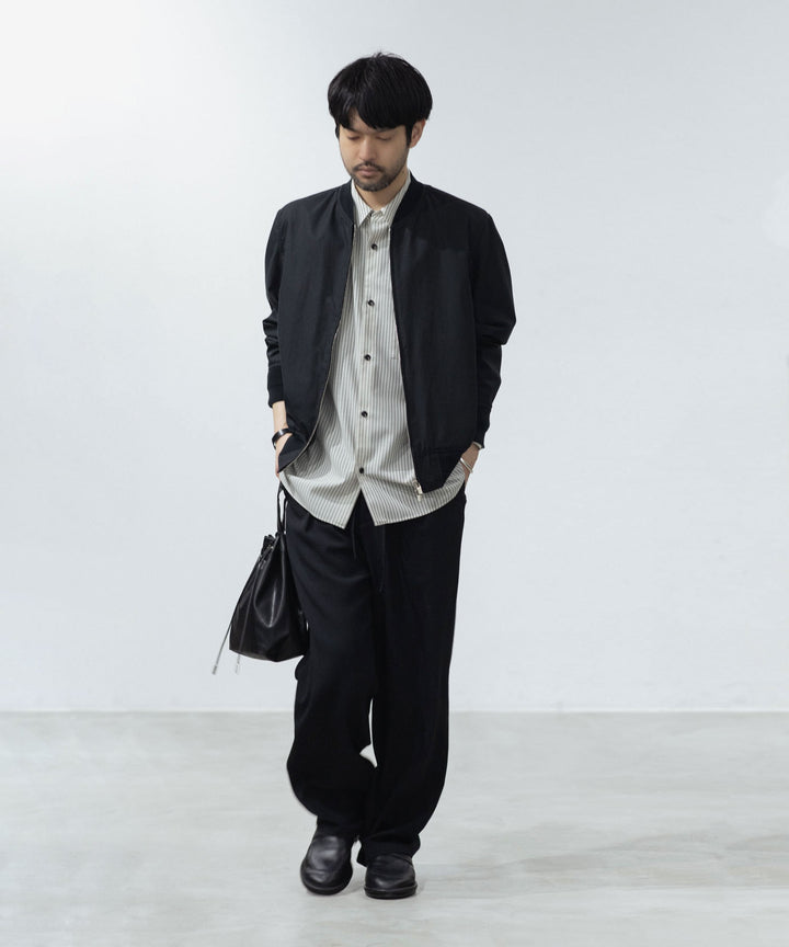 ATTACHMENT アタッチメントのWO/PE STRIPE L/S SHIRT - S.GRAYの公式通販サイトsession福岡セレクトショップ