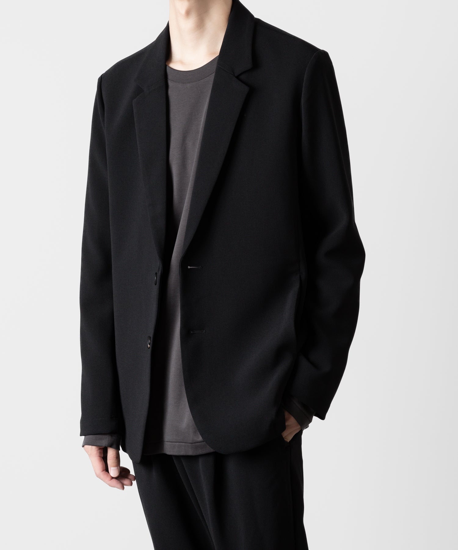 ATTACHMENT アタッチメントのPE STRETCH DOUBLE CLOTH 2B JACKET - BLACK 公式通販サイトsession福岡セレクトショップ