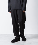画像をギャラリービューアに読み込む, ATTACHMENT アタッチメントのCOTTON DOUBLE FACE LOUNGE TROUSERS - BLACKの公式通販サイトsession福岡セレクトショップ
