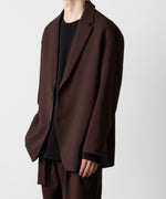 画像をギャラリービューアに読み込む, ATTACHMENT アタッチメントのPE STRETCH DOUBLE CLOTH OVERSIZED 2B JACKET - BROWN 公式通販サイトsession福岡セレクトショップ
