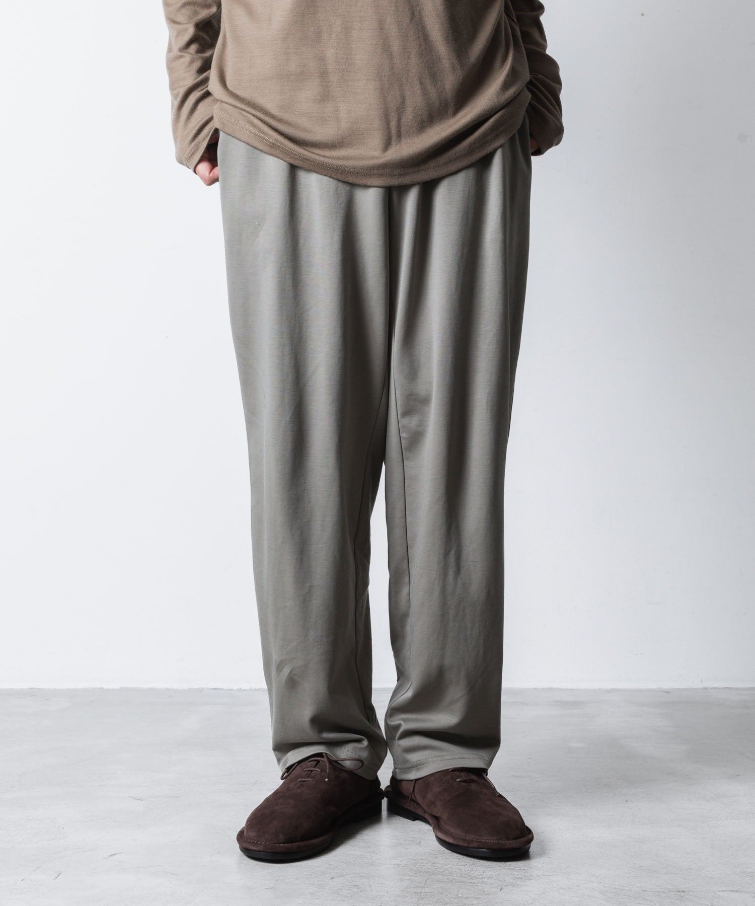ATTACHMENT アタッチメントのCOTTON DOUBLE FACE LOUNGE TROUSERS - L.KH GRAYの公式通販サイトsession福岡セレクトショップ