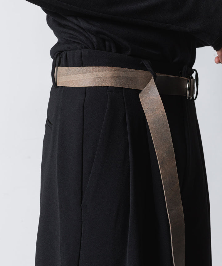 VEIN ヴェインのGUIDI LEATHER DOUBLE RING  BELT - GRAYの公式通販サイトsession福岡セレクトショップ