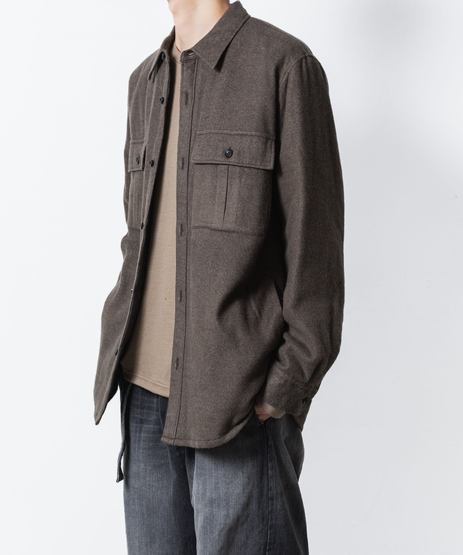 ATTACHMENT アタッチメントのRY/CO/SI FLANNEL PADDING L/S SHIRT - D.GRAYの公式通販サイトsession福岡セレクトショップ