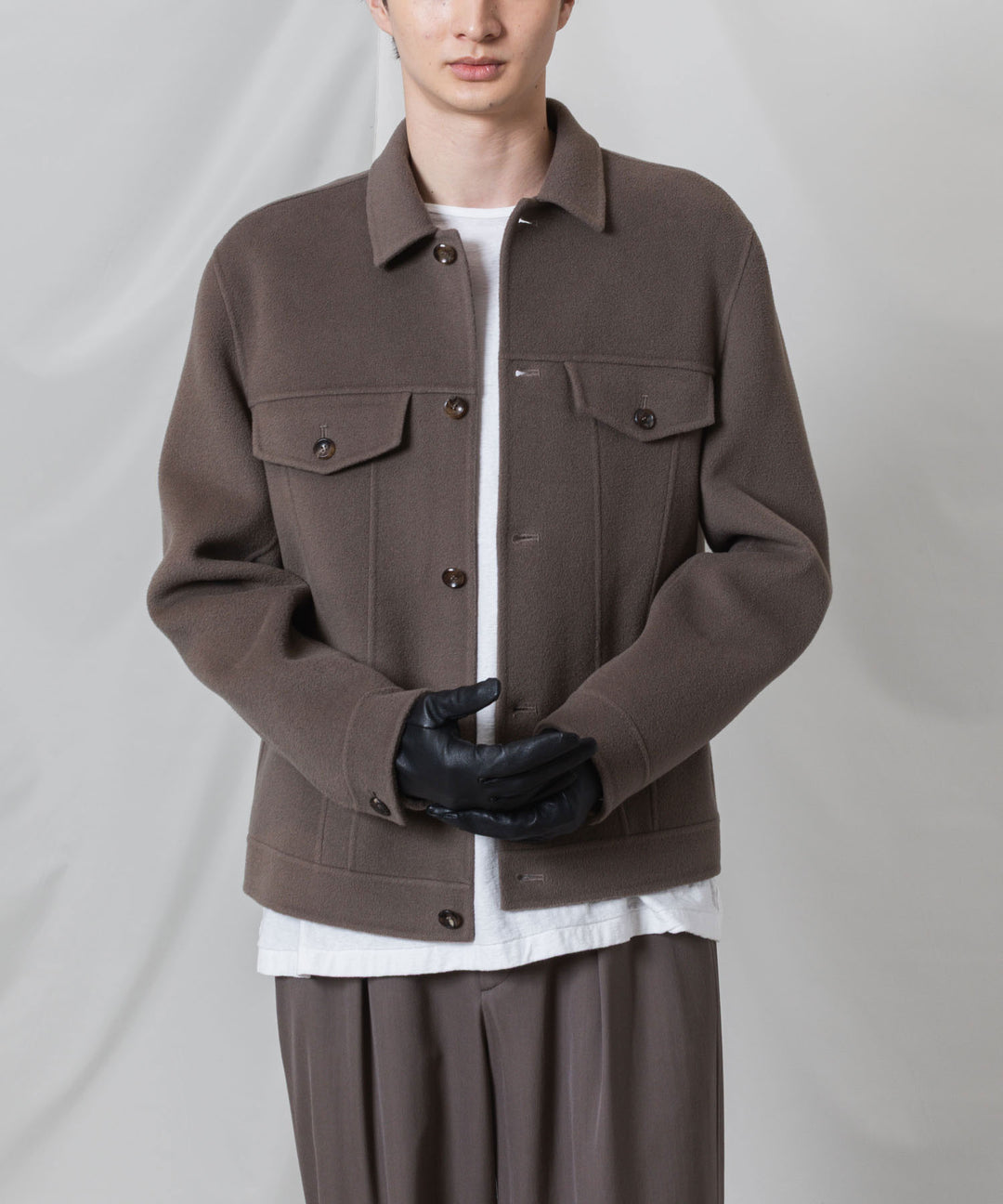 ATTACHMENT アタッチメントのWO/CA DOUBLE FACE BEAVER TRACKER JACKET - KHAKI GRAYの公式通販サイトsession福岡セレクトショップ