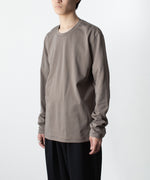 画像をギャラリービューアに読み込む, ATTACHMENT アタッチメントのCOTTON DOUBLE FACE SLIM FIT L/S TEE - KHAKI GRAYの公式通販サイトsession福岡セレクトショップ
