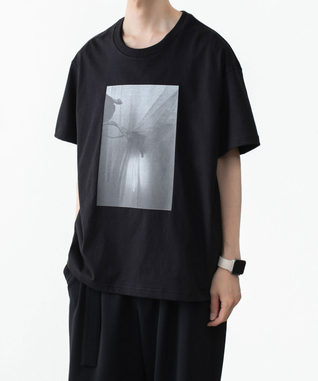 ATTACHMENT アタッチメントの30//2 SUVIN JERSEY PRINT TEE - BLACKの公式通販サイトsession福岡セレクトショップ