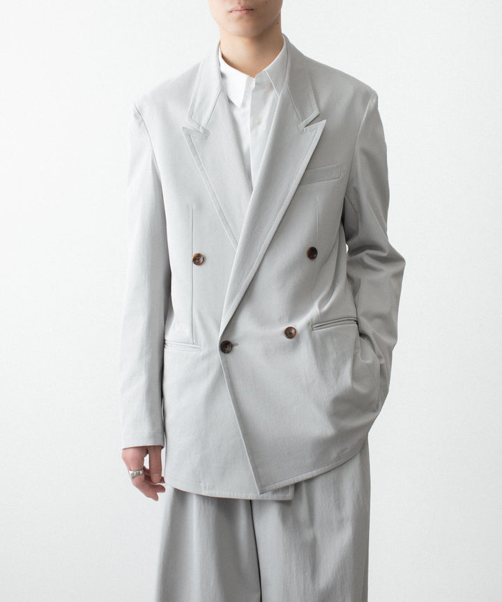 ATTACHMENT アタッチメントのPE/CO/LI DRY TWILL DOUBLE-BREASTED JKT - L.GRAYの公式通販サイトsession福岡セレクトショップ