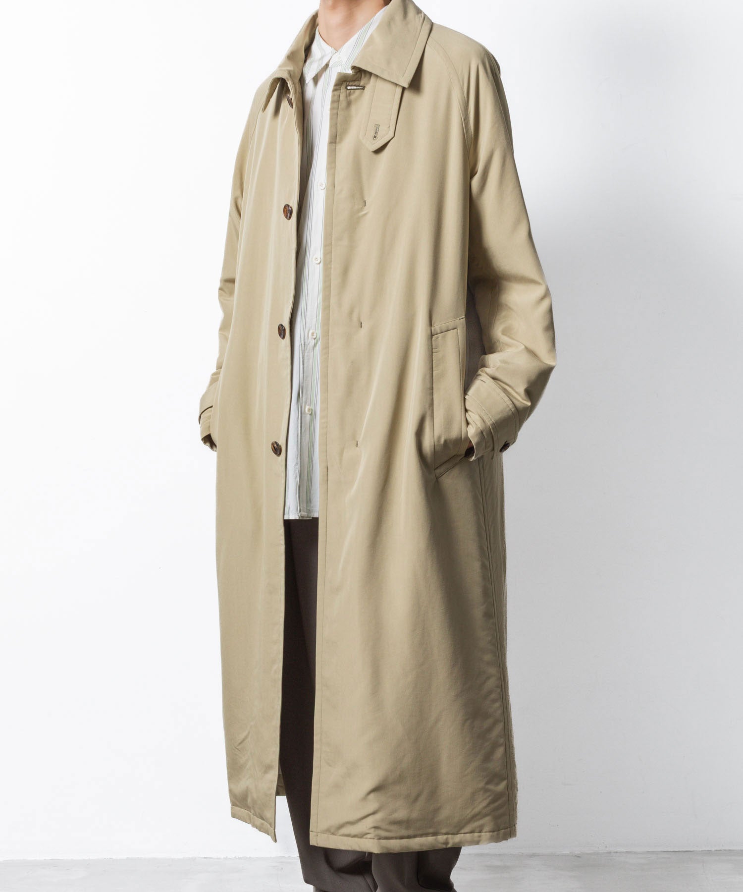 VEIN ヴェインのFIBRIL POPLIN PADDING BALMACAAN COAT - L.BEIGEの公式通販サイトsession福岡セレクトショップ