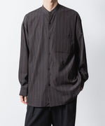 画像をギャラリービューアに読み込む, ATTACHMENT アタッチメントのCU/CO STRIPE TWILL BANDCOLLAR L/S SHIRT - S.GRAYの公式通販サイトsession福岡セレクトショップ
