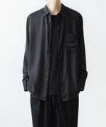 画像をギャラリービューアに読み込む, ATTACHMENT アタッチメントのCU/PE FIBRIL SATIN L/S SHIRT - BLACKの公式通販サイトsession福岡セレクトショップ
