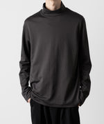 画像をギャラリービューアに読み込む, ATTACHMENT アタッチメントのCOTTON DOUBLE FACE SLIM FIT HIGHNECK L/S TEE - D.GRAY 公式通販サイトsession福岡セレクトショップ
