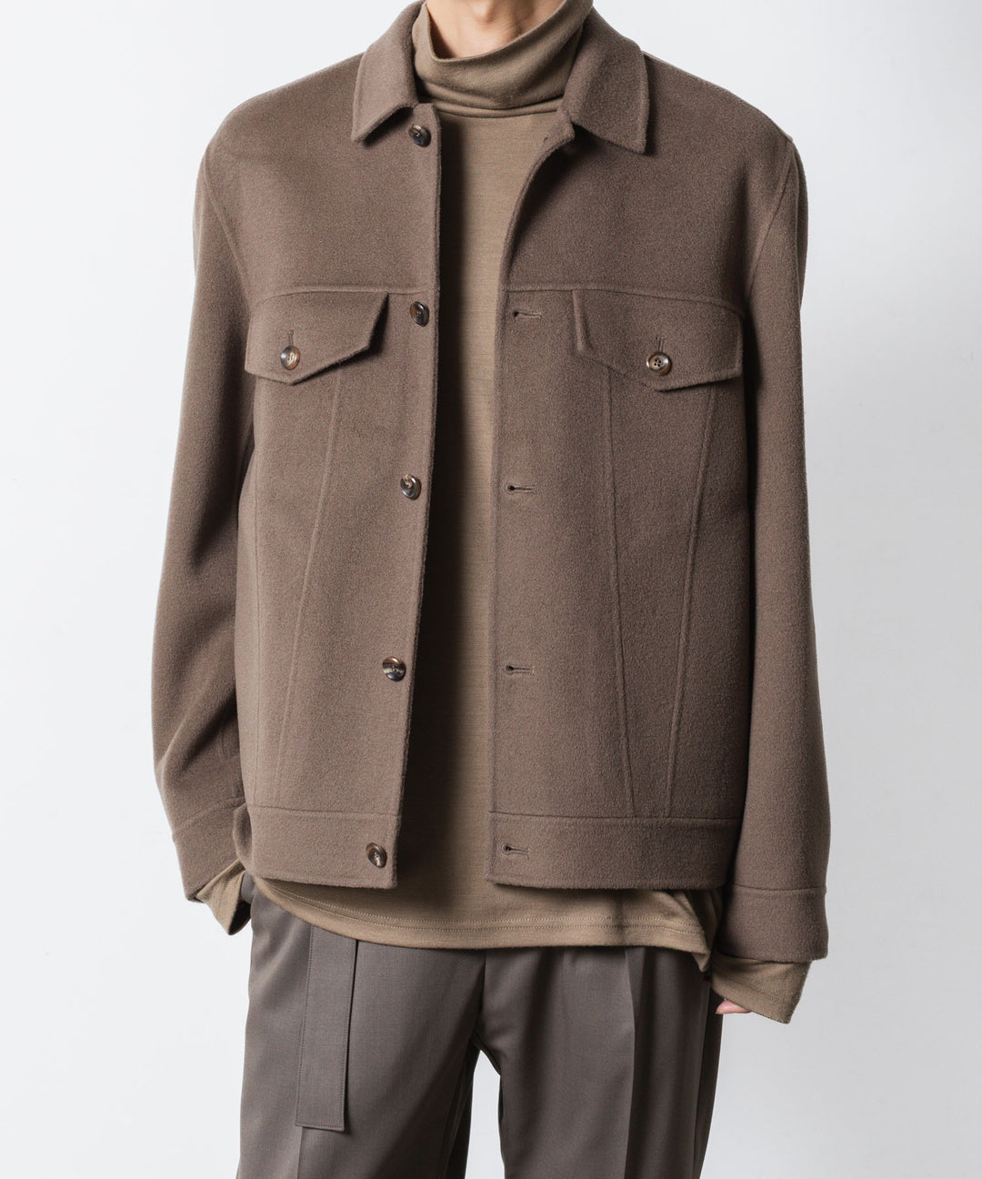 ATTACHMENT アタッチメントのWO/CA DOUBLE FACE BEAVER TRACKER JACKET - KHAKI GRAYの公式通販サイトsession福岡セレクトショップ