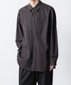 【 ATTACHMENT 】CU/CO STRIPE TWILL L/S SHIRT - S.GRAY