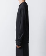 画像をギャラリービューアに読み込む, ATTACHMENT アタッチメントの1/60 WOOL SMOOTH SLIM FIT L/S TEE - BLACKの公式通販サイトsession福岡セレクトショップ
