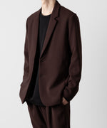 画像をギャラリービューアに読み込む, ATTACHMENT アタッチメントのPE STRETCH DOUBLE CLOTH 2B JACKET - BROWN 公式通販サイトsession福岡セレクトショップ
