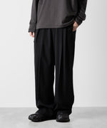 画像をギャラリービューアに読み込む, ATTACHMENT アタッチメントのSORIBIA TWILL BELTED WIDE TROUSERS-BLACKの公式通販サイトsession福岡セレクトショップ
