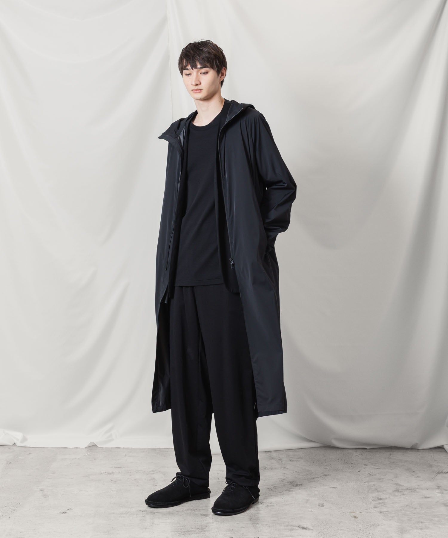 ATTACHMENT アタッチメントのCOTTON DOUBLE FACE LOUNGE TROUSERS - BLACKの公式通販サイトsession福岡セレクトショップ