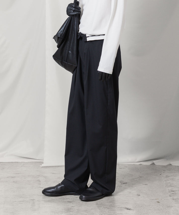 ATTACHMENT アタッチメントのT/W/SI STRETCH GABARDINE FLAP TROUSERS - S.BLACKの公式通販サイトsession福岡セレクトショップ