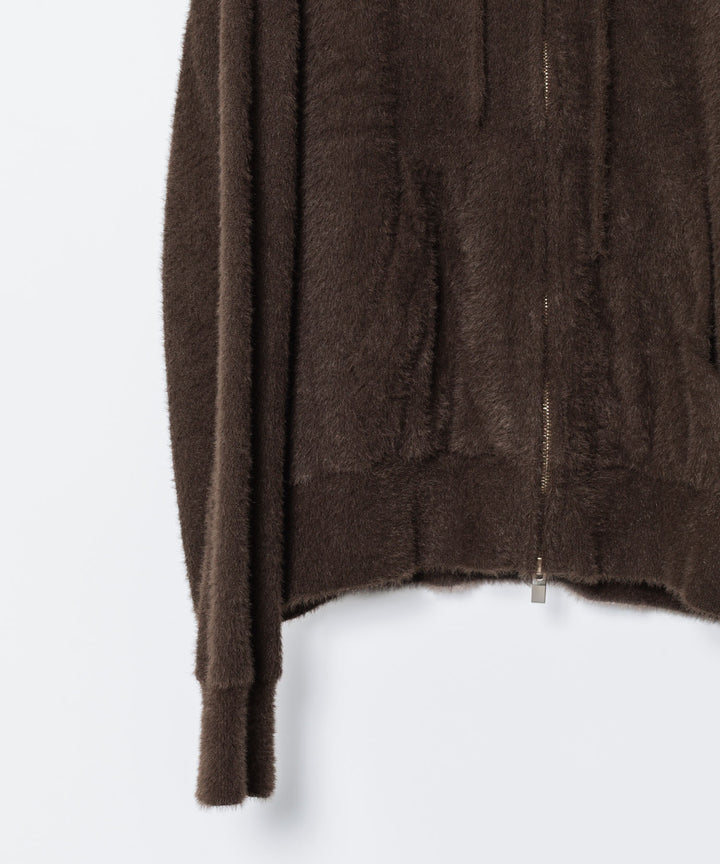 VEIN ヴェインのMALL YARN JERSEY ZIP UP HOODIE - BROWNの公式通販サイトsession福岡セレクトショップ