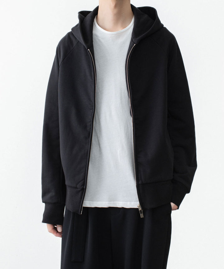 ATTACHMENT アタッチメントのCO STRETCH TERRY ZIP UP HOODIE - BLACKの公式通販サイトsession福岡セレクトショップ