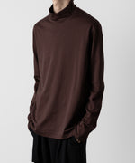 画像をギャラリービューアに読み込む, ATTACHMENT アタッチメントのCOTTON DOUBLE FACE SLIM FIT HIGHNECK L/S TEE - BORDEAUX 公式通販サイトsession福岡セレクトショップ
