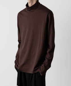 ATTACHMENT アタッチメントのCOTTON DOUBLE FACE SLIM FIT HIGHNECK L/S TEE - BORDEAUX 公式通販サイトsession福岡セレクトショップ