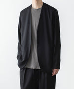 画像をギャラリービューアに読み込む, ATTACHMENT アタッチメントの2/90 WO TWIST TWILL COLLARLESS JKT - BLACKの公式通販サイトsession福岡セレクトショップ
