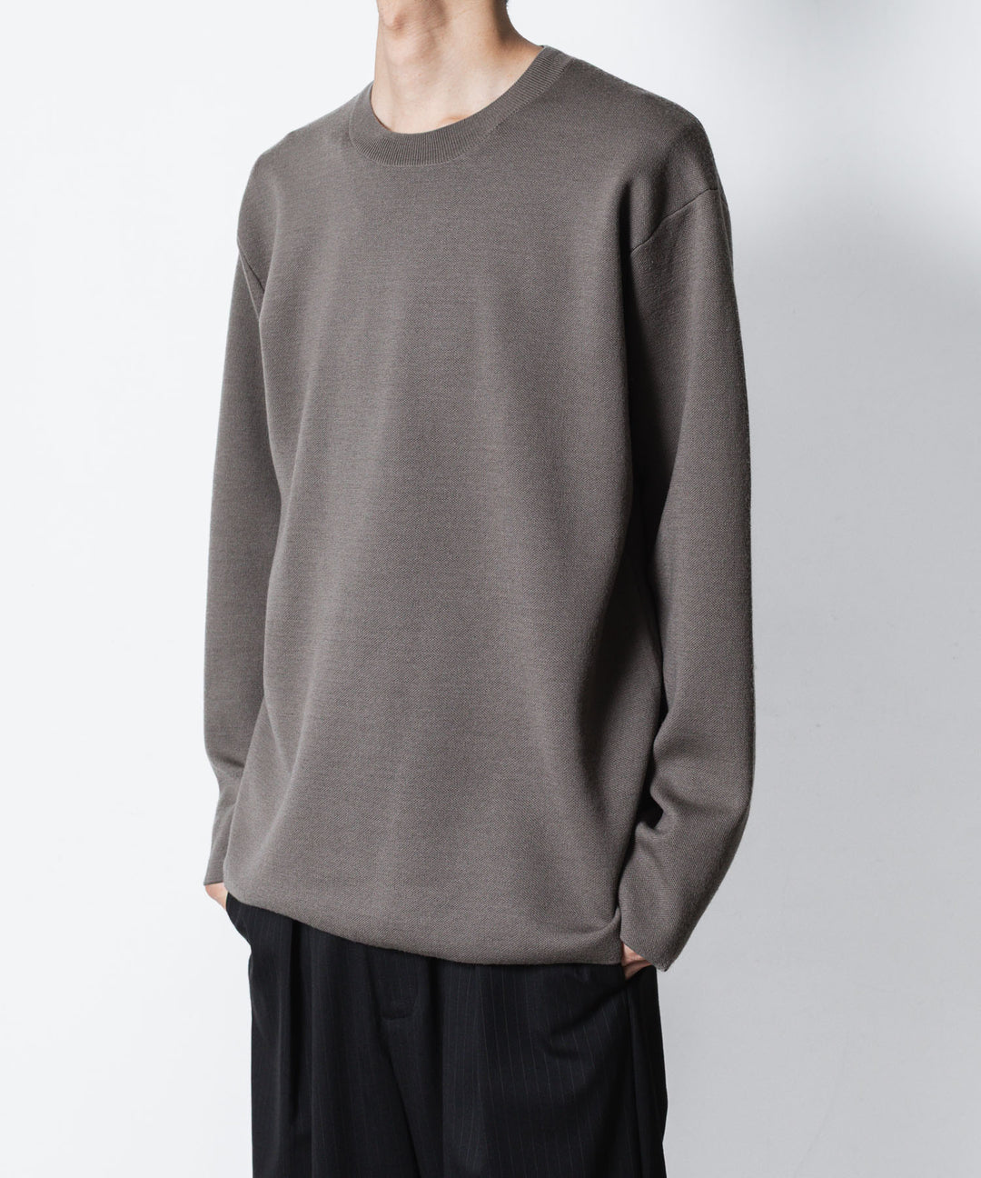 ATTACHMENT アタッチメントのWOxPE DOUBLE FACE KNIT CREW NECK PULLOVER - KHAKI GRAYの公式通販サイトsession福岡セレクトショップ