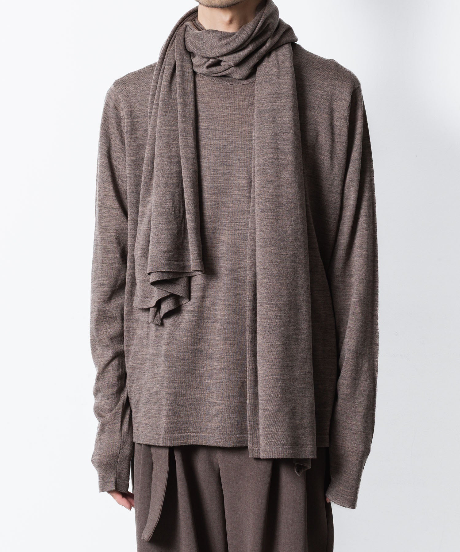ATTACHMENT アタッチメント × JOHN SMEDLEYの× JOHN SMEDLEY MERINO EXTRAFINE WIDE STOLE - D.CAMELの公式通販サイトsession福岡セレクトショ