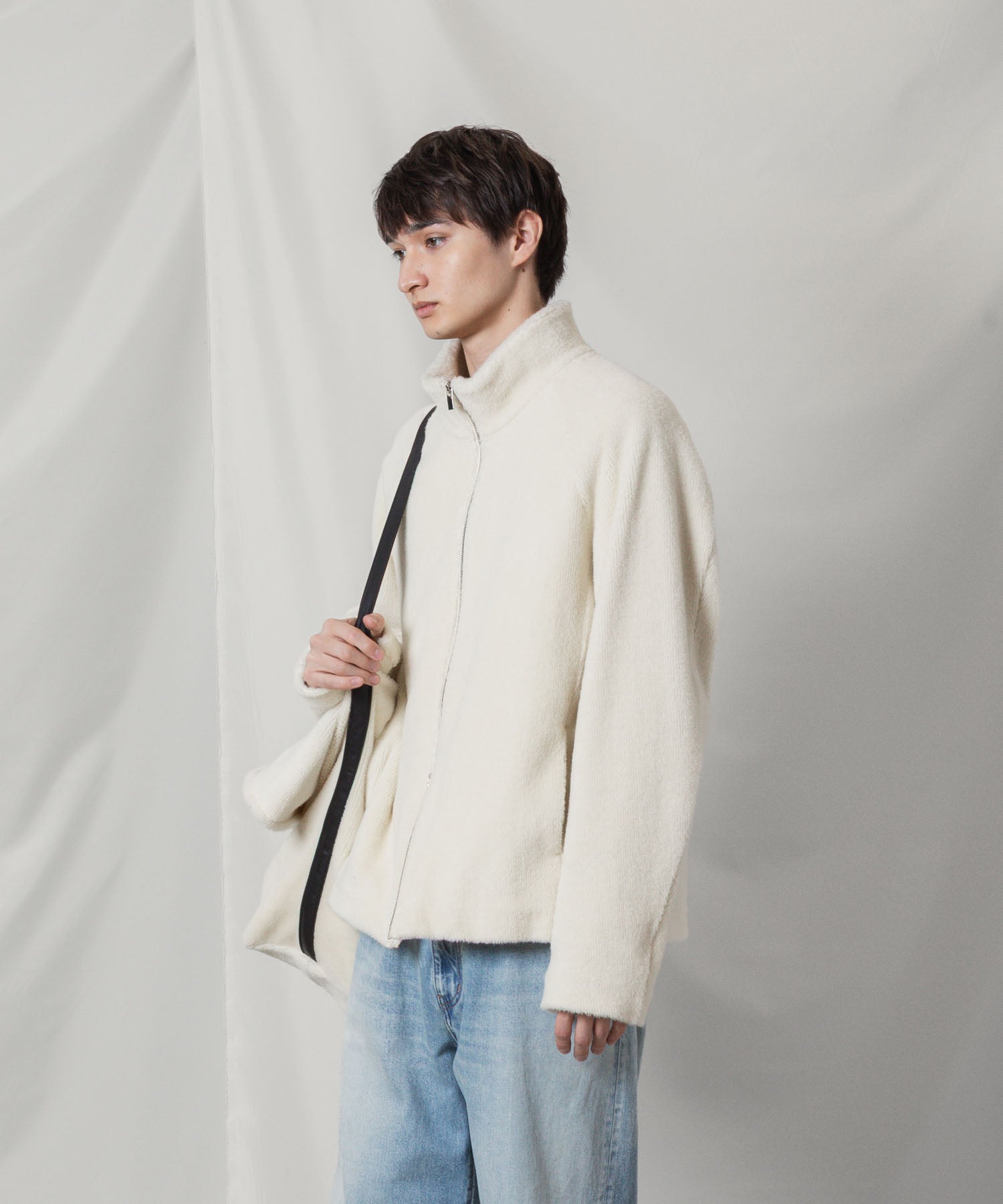 ATTACHMENT アタッチメントのWO/ALPACA BOA ZIP UP BLOUSON - OFF WHITEの公式通販サイトsession福岡セレクトショップ