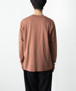画像をギャラリービューアに読み込む, ATTACHMENT アタッチメントのCOTTON DOUBLE FACE SLIM FIT L/S TEE - BROWNの公式通販サイトsession福岡セレクトショップ
