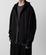 画像をギャラリービューアに読み込む, ATTACHMENT アタッチメントのCO/PE DOUBLE KNIT ZIP UP HOODIE - BLACK 公式通販サイトsession福岡セレクトショップ
