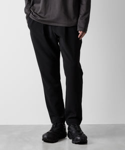 ATTACHMENT アタッチメントのPE STRETCH DOUBLE CLOTH REGULAR FIT EASY TROUSERS - BLACK 公式通販サイトsession福岡セレクトショップ