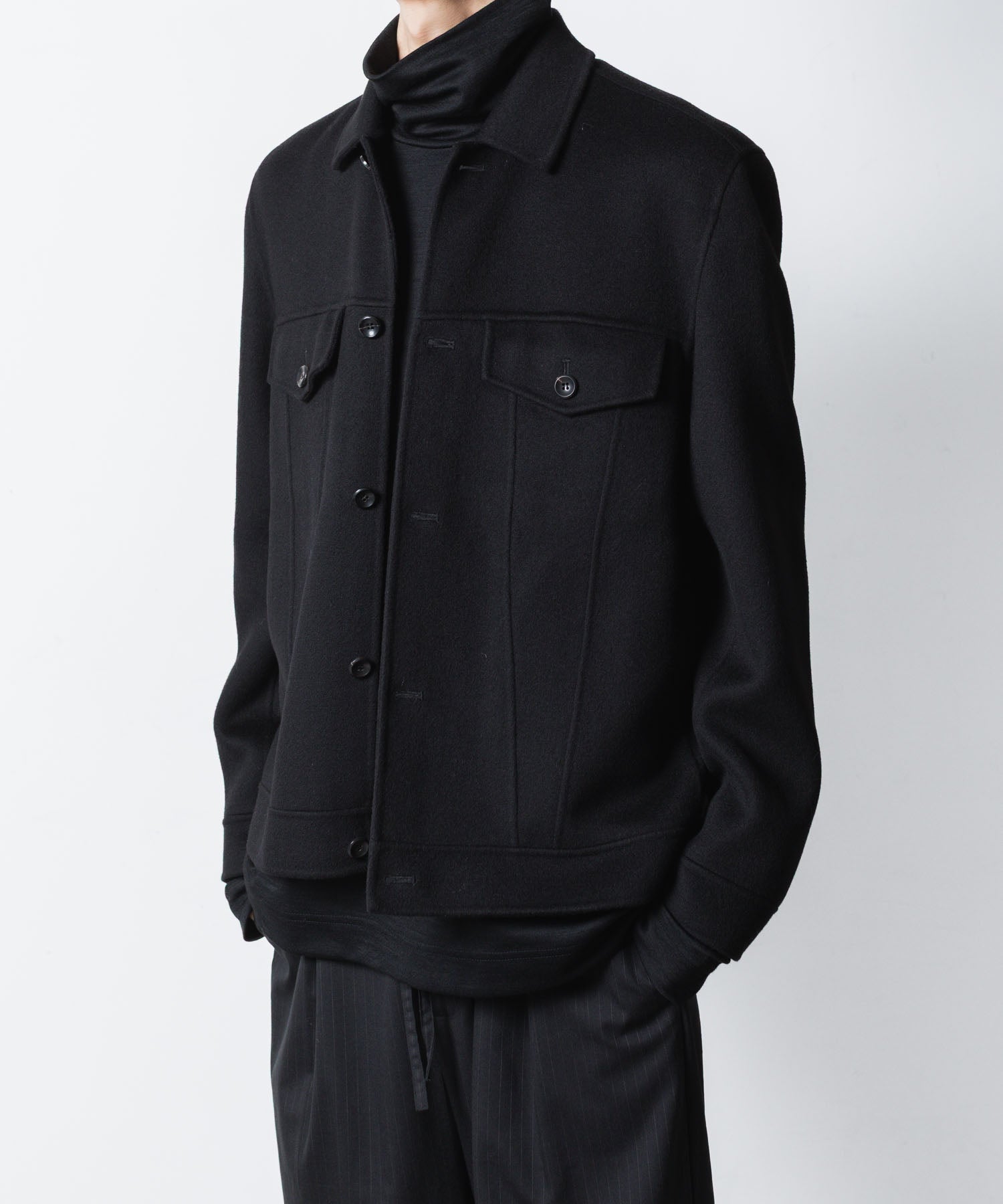 ATTACHMENT アタッチメントのWO/CA DOUBLE FACE BEAVER TRACKER JACKET - BLACKの公式通販サイトsession福岡セレクトショップ