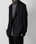 画像をギャラリービューアに読み込む, ATTACHMENT アタッチメントのWASHABLE WO/PE STRETCH SAXONY OVERSIZED LIGHT JACKET - BLACK 公式通販サイトsession福岡セレクトショップ
