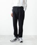 画像をギャラリービューアに読み込む, ATTACHMENT アタッチメントのPE STRETCH DOUBLE CLOTH REGULAR FIT EASY TROUSERS - BLACKの公式通販サイトsession福岡セレクトショップ
