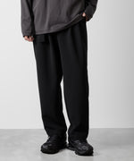 画像をギャラリービューアに読み込む, ATTACHMENT アタッチメントのPE STRETCH DOUBLE CLOTH BELTED TAPERED FIT TROUSERS - BLACK 公式通販サイトsession福岡セレクトショップ
